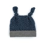 Kapa z dvema vozloma | Temno modra/siva